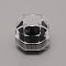 Transparent Plastic Ring Boxes, with Sponge, Earrings Jewelry Display Organizer Case, Black, 3.8x3.8x3.65cm