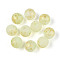 Baking Painted Glass Beads, Round, with Gold Powder, Honeydew, 8~8.5mm, Hole: 1.2~1.5mm, about 1430pcs/1000g