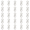 25Pcs 304 Stainless Steel Connector Charms, Infinity Links, Stainless Steel Color, 18x8x2mm, Hole: 6x3mm