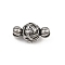 316 Surgical Stainless Steel Magnetic Clasps, Round, Antique Silver, 8x16x7mm, separate: 8x12x6mm