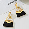 Alloy & Acrylic Stud Dangle Earrings, Golden, Bag, 56x34mm