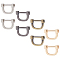 8Pcs 4 Colors Alloy D Rings, Buckle Clasps, for Webbing, Strapping Bags, Garment Accessories, Mixed Color, 24x37x6mm, 2pcs/color