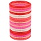 Polymer Clay Heishi Surfer Stretch Bracelets Set, Stackable Preppy Bracelets, Hot Pink, Inner Diameter: 2 inch(5.2cm), 4Pcs/color, 5 Color, 20Pcs/set