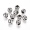 Alloy European Beads, Large Hole Beads, Rondelle, Antique Silver, 10x8.5mm, Hole: 5mm