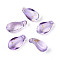 Transparent Glass Teardrop Charms, with Gold Powder, Medium Purple, 14~15x8x6~7mm, Hole: 1.2mm