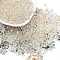 6/0 Spray Paint Glass Seed Beads, Teardrop, White, 5x4.5x4mm, Hole: 1mm, about 100pcs/10g