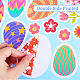 Etiquetas engomadas decorativas coloridas de la ventana del huevo de pascua del pvc DIY-WH0349-108-3