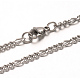 304 Stainless Steel Figaro Chains Necklaces NJEW-L398-03P-1