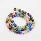 Round Millefiori Glass Beads Strands LK-P025-04-2