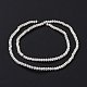 Half Plated Faceted Rondelle Electroplate Imitation Jade Glass Bead Strands X-EGLA-D020-3x2mm-05-3