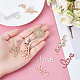 PandaHall 16pcs 8 Styles Love Connector Charms 6 Styles Shiny Rhinestone Love Charms 2 Styles Alloy Cabochons Frames Cloth Clog Shoe Charms for Hair Accessory DIY Valentine's Day Jewelry AJEW-PH0003-21-6