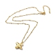 Initial Letter Brass Pendant Necklaces NJEW-A015-21G-X-2