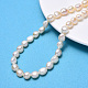 Hebras de perlas keshi de perlas barrocas naturales X-PEAR-S012-68-6