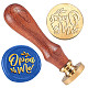 Golden Plated Brass Sealing Wax Stamp Head AJEW-WH0208-921-1