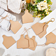 OLYCRAFT 30Pcs Imitation Leather Tags Brown Leather Blank Tag 3.2x2.5 Inch Leather Labels with Hole Blank Imitation Leather Tags for Stamping DIY Labels Jeans Bags Accessories DIY Crafts AJEW-WH0372-05B-5