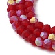 Chapelets de perles en verre imitation jade EGLA-A034-T3mm-MB07-4