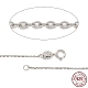 Rhodinierte 925-Sterlingsilber-Kabelketten-Halskette für Damen STER-I021-08B-P-1