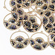 Polyester Thread Woven Pendants FIND-N004-002A-1