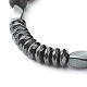 Set di bracciali elastici con perline incrociate a energia energetica per uomo donna BJEW-JB06891-7