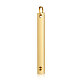 201ステンレス鋼ペンダントラインストーンセッティング  尖ったバックラインストーン用  長方形  ゴールドカラー  1.5mmのラインストーンに適する  32x3x1.5mm  穴：3mm STAS-S105-T607D-2-3-1