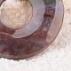 Donut/Pi Disc Natural Indian Agate Pendants G-F270-06B-2