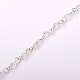 Chaînes de perles de verre bicone manuelles pour fabrication de bracelets et colliers AJEW-JB00048-01-1