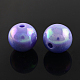 AB Color Plated Acrylic Gumball Beads for Bubblegum Necklace PACR-R204-18mm-18-1