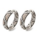 Серьги-кольца из латуни с микропаве из кубического циркония EJEW-H016-21P-1