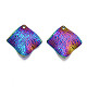 Rack Plating Rainbow Color Alloy Pendants PALLOY-S180-311-2