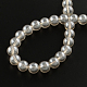 Chapelets de perles en verre peinte par pulvérisation transparent DGLA-R050-8mm-05-2