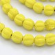 Handmade Frosted Lampwork Beads Strands LAMP-J043-05-1