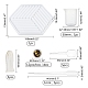 Moldes de silicona hexagonales huecos para tazas de diy DIY-OC0003-13-4