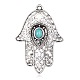 Alloy Synthetic Turquoise Big Pendants PALLOY-G134-01AS-1