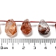 Natural Red Hematoid Quartz/Ferruginous Quartz Beads Strands G-Z040-A04-01-5