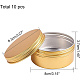 BENECREAT 10 Pcs 150ml Aluminum Tin Jars CON-BC0005-15G-2