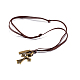 Punk Style Adjustable Leather Necklaces NJEW-BB18107-B-6