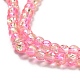 Spray Painted Crackle Glass Beads Strands X-CCG-Q002-4mm-03-3