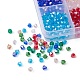 8 brin de perles de verre transparentes bicône à facettes de 8 couleurs EGLA-YW0001-61-2