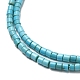 Kunsttürkisfarbenen Perlen Stränge G-F752-A01-4