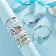 Ensemble de bracelets de perles tressées en perles mélangées naturelles et synthétiques de style 12pcs 12 pour femmes BJEW-JB09333-2