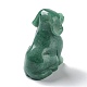 Figurines de chien de guérison sculptées en aventurine verte naturelle DJEW-F025-01C-3