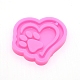 Corazón con llavero de pata moldes de silicona DIY-TAC0008-30-1