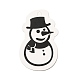 クリスマステーマのペーパーイヤリングディスプレイカード、吊り下げ穴付き  雪だるま模様  8x5x0.05cm  穴：1.5mm EDIS-E011-02B-1