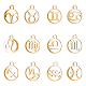 Unicraftale 12pcs Ring mit Sternzeichen Charme hypoallergene baumeln Anhänger Edelstahl Charms golden hohl manuell polieren Anhänger Charms Anschlüsse für Schmuck machen 1.6mm Loch STAS-UN0008-45G-1