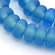Handmade Frosted Lampwork Beads Strands LAMP-J063-02-1