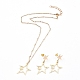 Collana pendente e set di gioielli con orecchini pendenti SJEW-JS01084-02-1