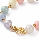 Bracelets de perles acryliques ronds de style peint à la bombe BJEW-JB05815-06-3