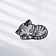 Компьютеризированная вышивка кота на ткани с утюгом/пришивкой заплаток WG69315-08-1