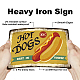 SUPERDANT Hot Dogs Best in Town Tin Sign Fast Food Tin Sign Vintage Metal Signs Tin Funny Wall Art Painting Iron Decor for Fast Food Festaurant Outdoor Wooden fence decoration AJEW-WH0189-066-3