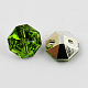 2-Hoyo botones de octágono de acrílico Diamante de imitación de Taiwán BUTT-F016-11.5mm-38-2